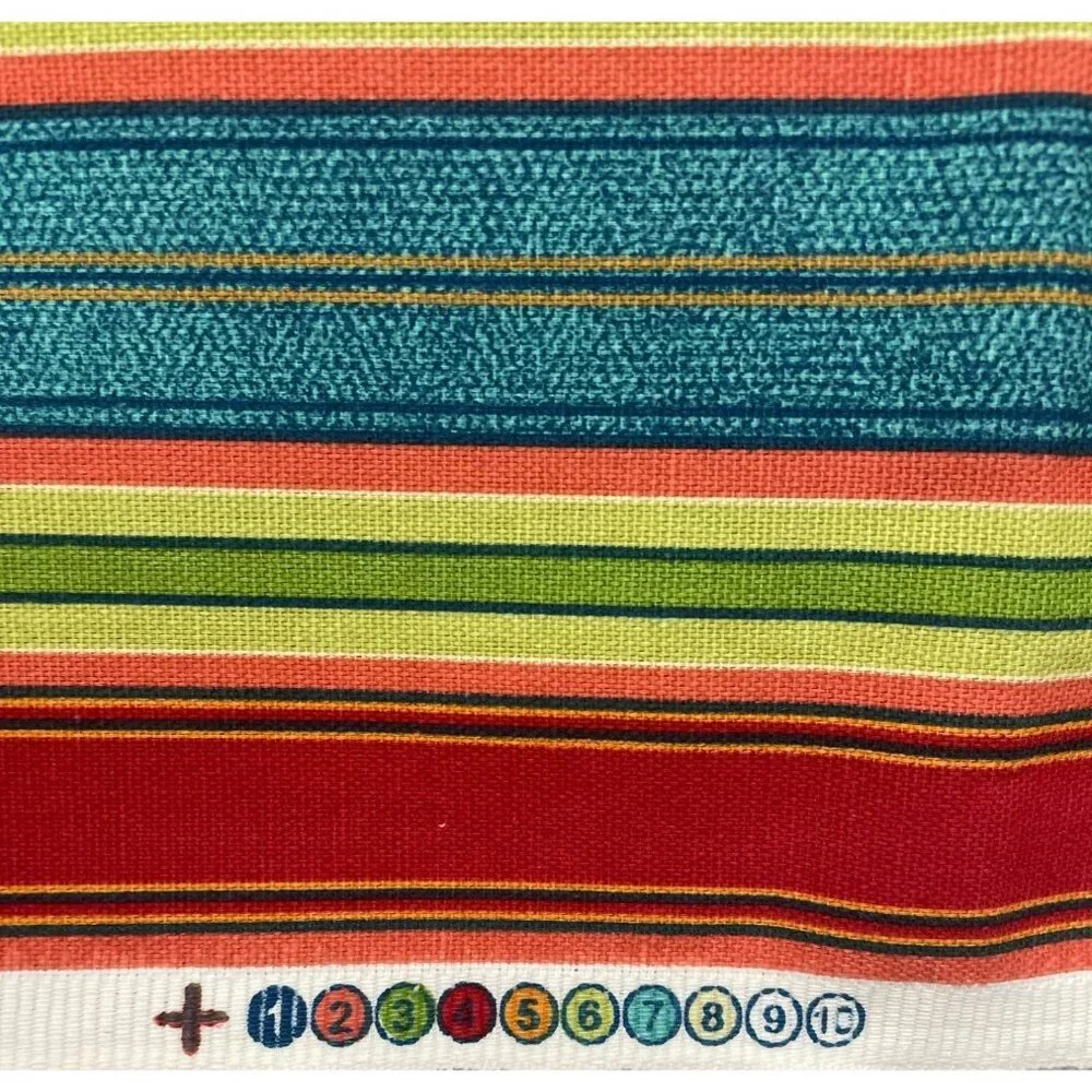 Hancock Fabrics Colorful Stripe Fabric Piece 2 YARDS Crafting Sewing‎ Upholstery